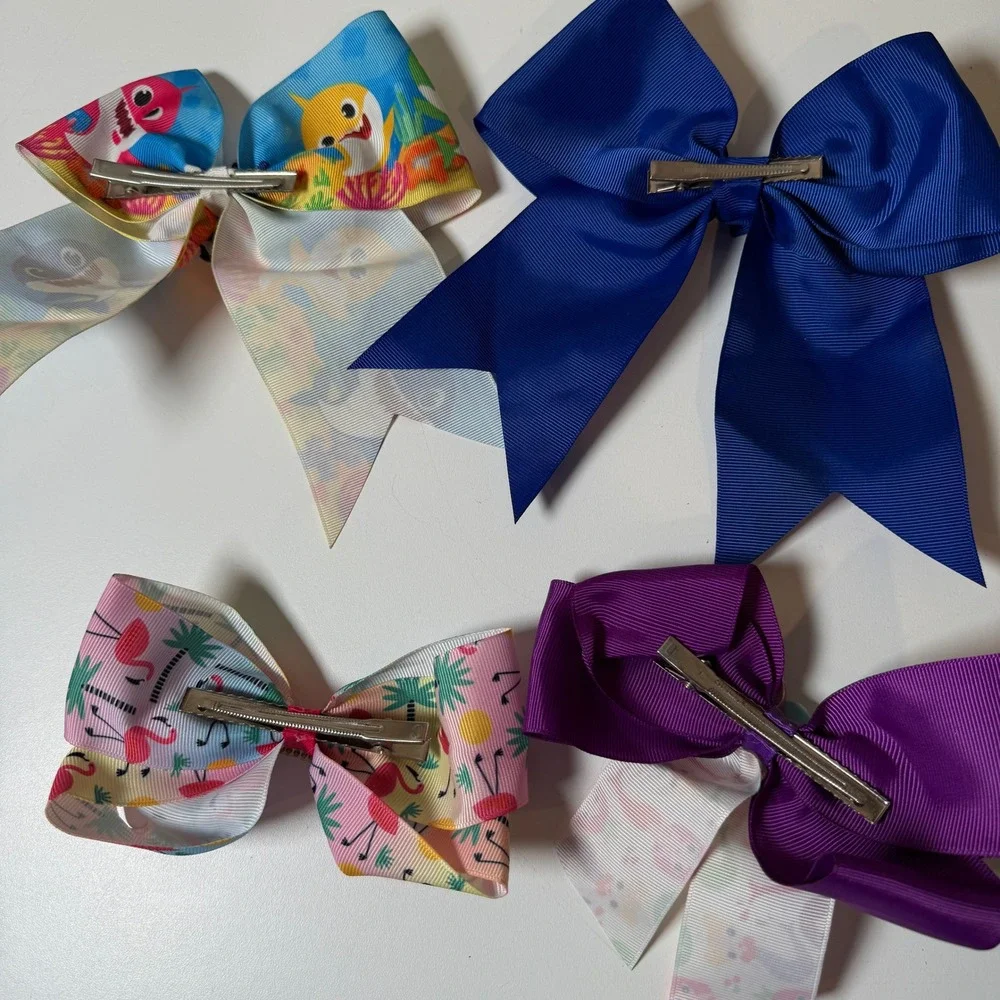 Kids‎ Hair Bow Set Baby Shark Flamingo Mermaid Theme Hair Accessories Pack